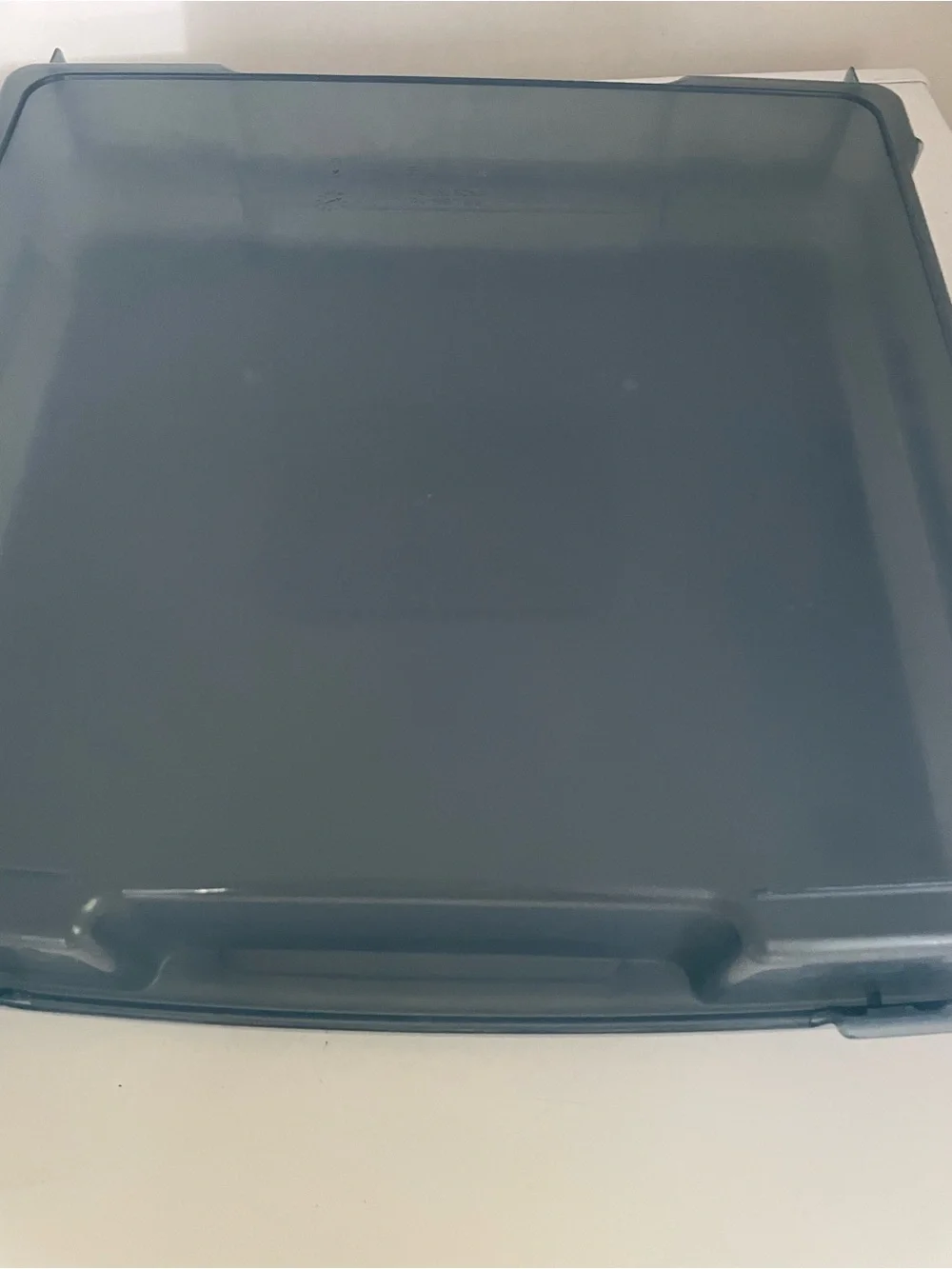 Iris BLUE TINT Plastic Scrapbook Paper Box Carrying Case Storage Tote